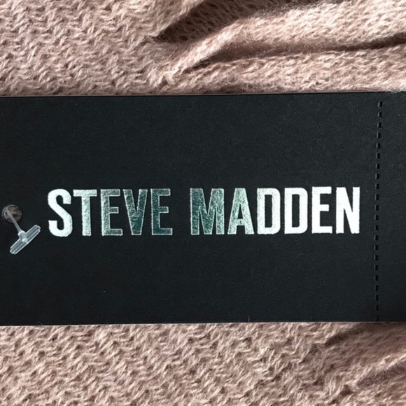 Steve Madden Blush Fringe Knit Wrap Muffler Scarf - Picture 7 of 10